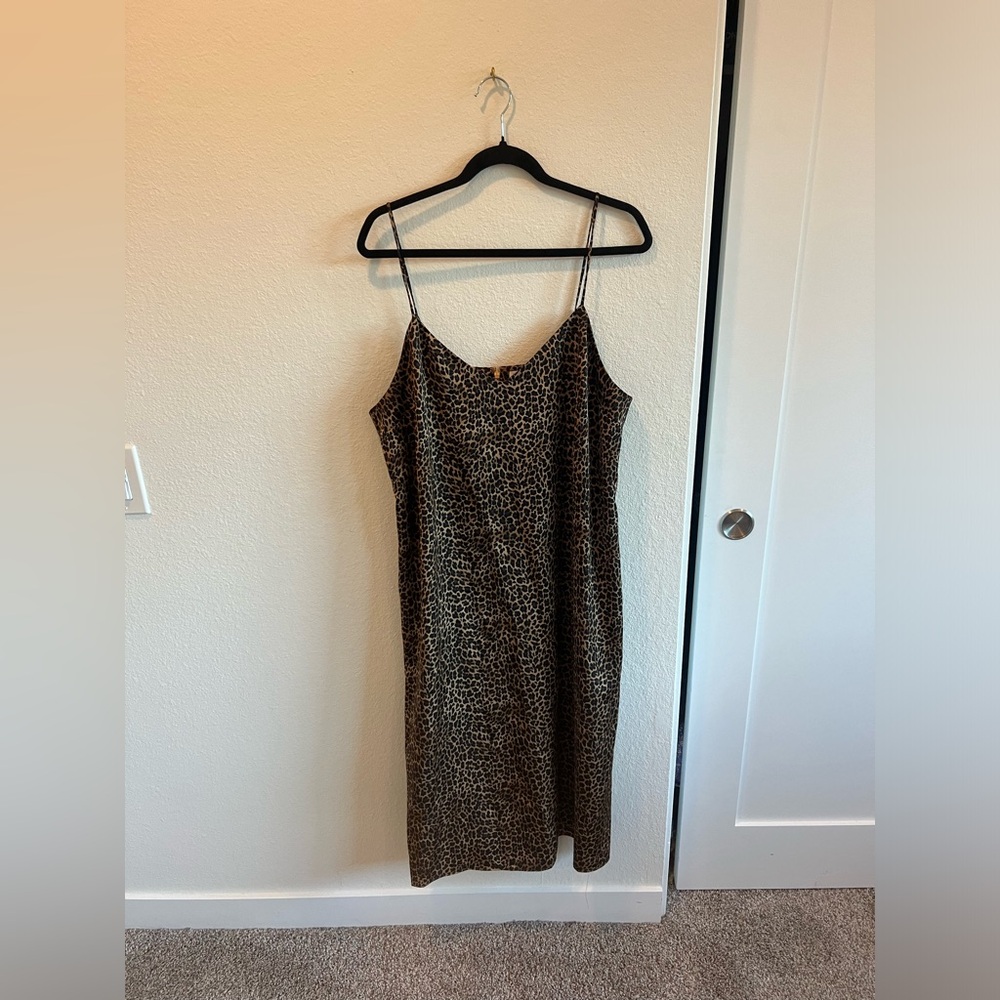 J.Crew Leopard Slip Dress